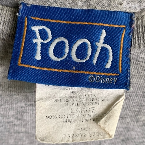 Vintage Tee Shirt Winnie The Pooh Tigger Mens Adult Size Large Gray 90s - Picture 5 of 5
